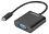  USB-C male  VGA female Lanberg - 15 cm - 