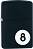 �������������� ������� Zippo 8-Ball Black Matte - 