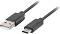  USB-C male  USB-A male Lanberg - 1.8 m - 