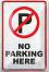������� ������� Simetro books No parking here - 20 x 30 cm - 