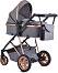 Бебешка количка 2 в 1 Moni Midas - С трансформираща се седалка, кош за кола, покривало за крачета и чанта - 