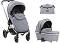 Бебешка количка 2 в 1 Kikka Boo Vicenza Premium - С кош за новородено, лятна седалка и чанта - 
