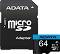 Micro SDXC   64 GB ADATA Premier - Class 10, UHS-I U1, V10,  SD  - 
