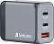 ������� ���������� Verbatim GNC-65 GaN - 65 W, USB-A female, 2 x USB-C female - 