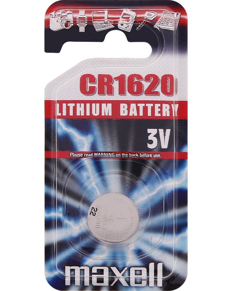 Бутонна батерия CR1620 - Литиева 3V - 1 брой - батерия