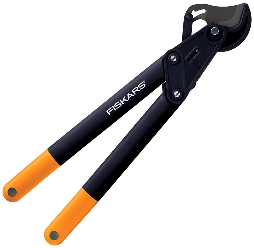 Овощарска ножица Fiskars PowerStep L85 - С пресрещащи се остриета за суха дървесина - 