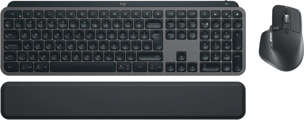 Безжична клавиатура с мишка Logitech MX Keys S Combo Безжична клавиатура с мишка Logitech MX Keys S Combo - С подложка за китка -