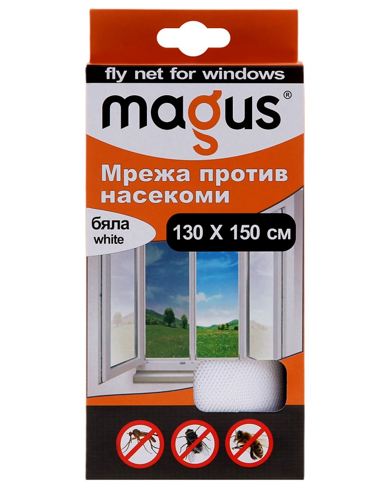 Мрежа за прозорци против насекоми Magus - С прикрепяща лента - 