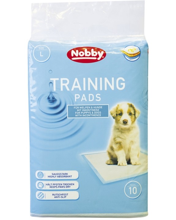 Хигиенни постелки за кучета Nobby Training Pads L Хигиенни постелки за кучета Nobby Training Pads L - 10 броя, 60 x 60 cm - продукт