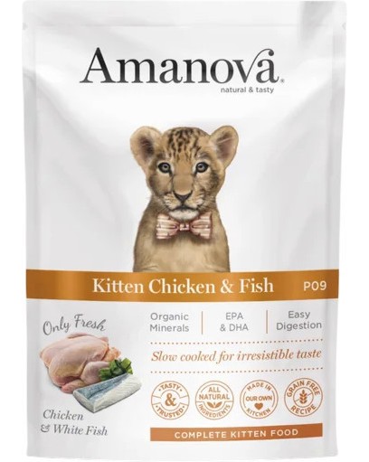 Пауч за котки Amanova Kitten Пауч за котки Amanova Kitten - 85 g, с пилешко и риба, до 1 година - храна