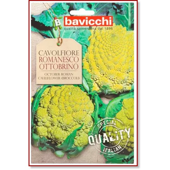 Семена от Карфиол - Romanesco Ottobrino Семена от Карфиол - Romanesco Ottobrino - 2 g от серията Geo -