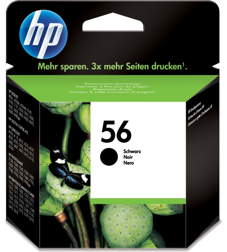 Касета с мастило за принтер HP 56 Black Касета с мастило за принтер HP 56 Black - 520 страници -