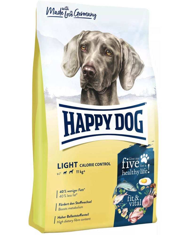     Happy Dog Light Calorie Control - 1 ÷ 12 kg,   Fit and Vital,   ,  11 kg - 