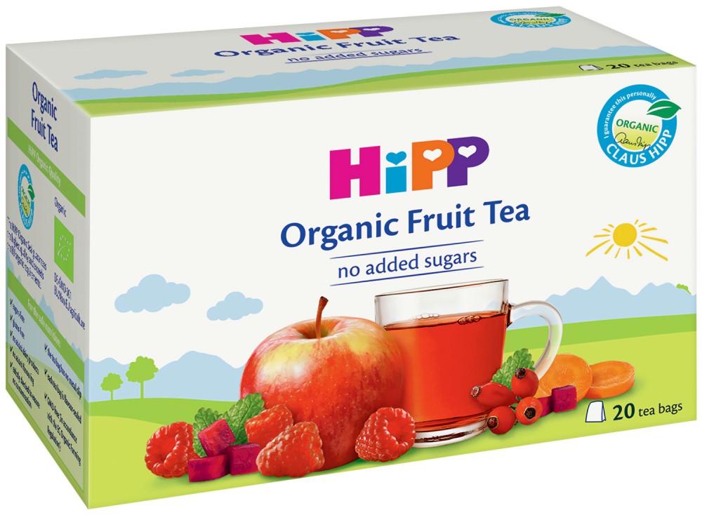 Био плодов чай на пакетчета HiPP - 40 g, за 4+ месеца - продукт