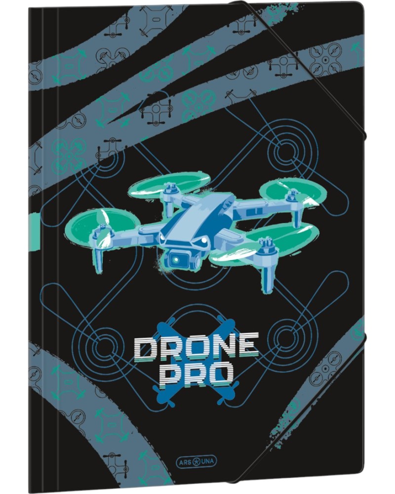 Папка с ластик Ars Una Папка с ластик Ars Una - За формат A4 от серията Drone Pro -