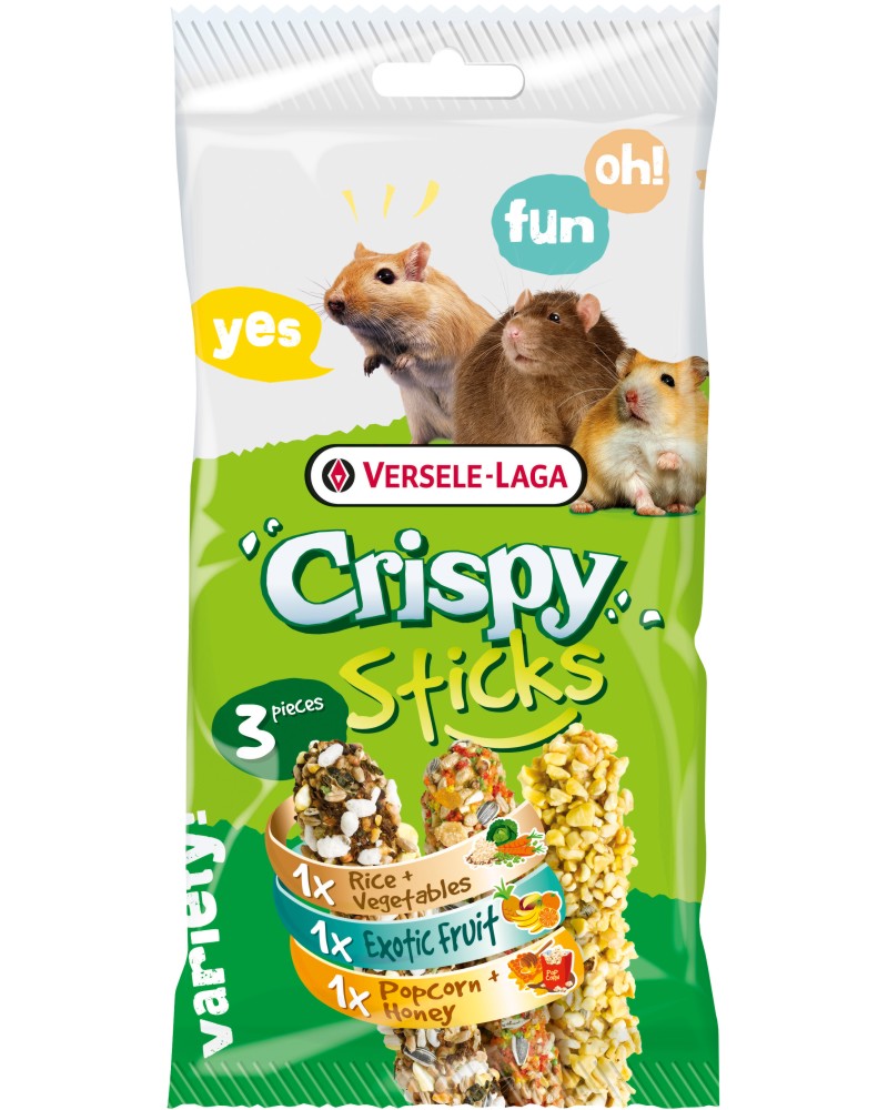    VERSELE LAGA Sticks Triple Variety Pack Omnivores - 160 g,   ,       ,   Crispy - 
