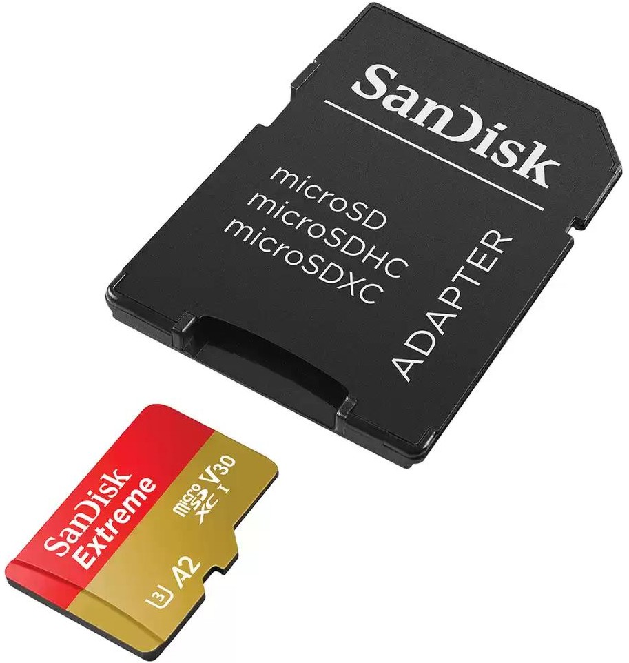 Micro SDHC   32 GB SanDisk - Class 10, U3, V30, A2  SD    Extreme - 