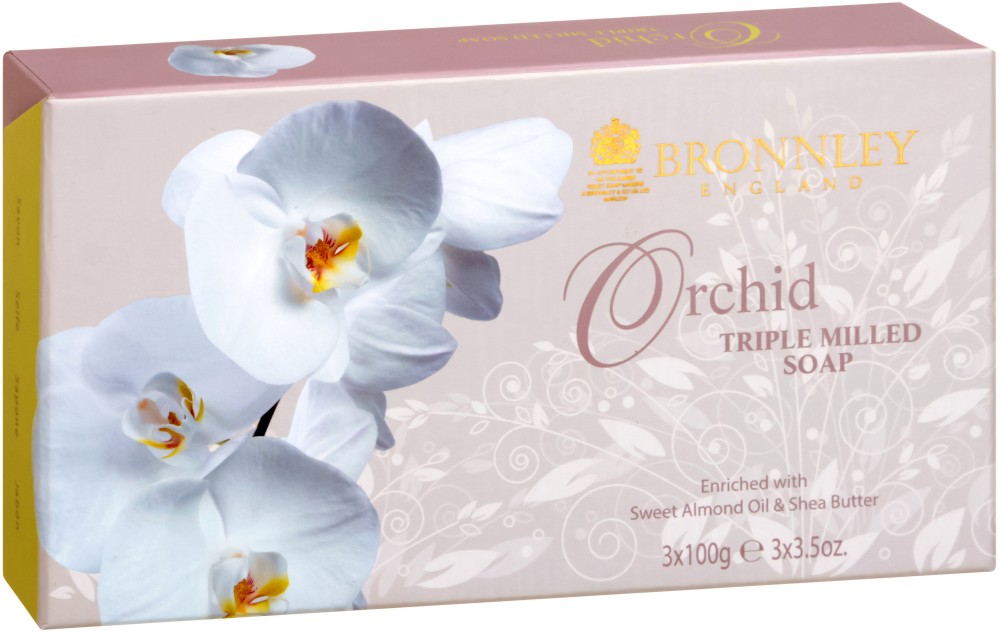 Bronnley Orchid Triple Milled Soap -      3    "Orchid" - 