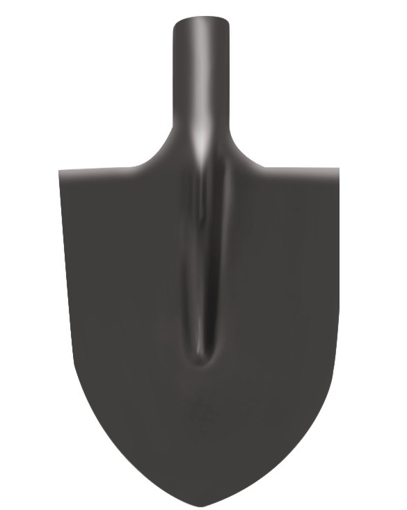 Права лопата със заострен връх - За дръжка с диаметър ∅ 40 mm - 