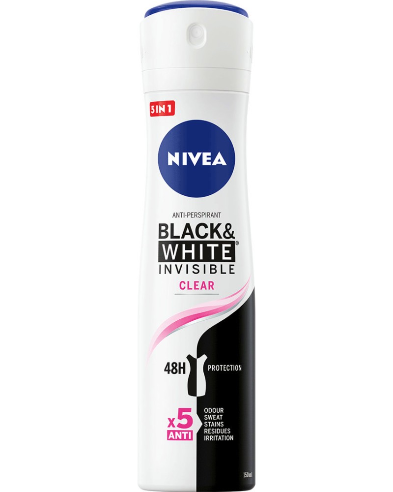 Nivea Black & White Clear Anti-Perspirant -       Black & White - 