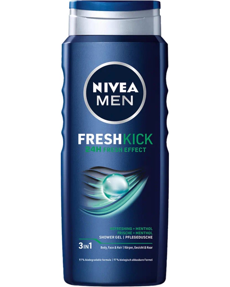 Nivea Men Fresh Kick Shower Gel -      ,      Fresh Kick -  