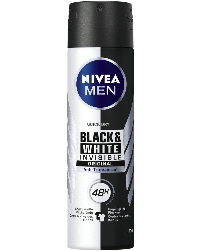 Nivea Men Black & White Original Anti-Perspirant -        Black & White - 