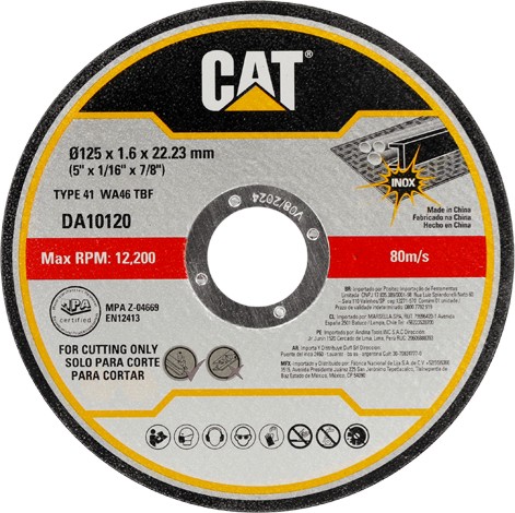    CAT - 10    ∅ 125 / 1.6 / 22.23 mm - 