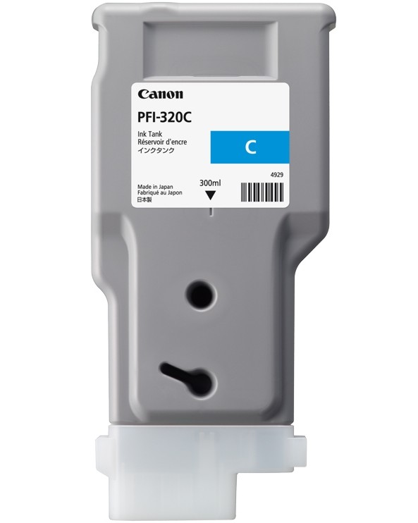 Пигментно мастило Canon PFI-320 Cyan Пигментно мастило Canon PFI-320 Cyan - 300 ml -