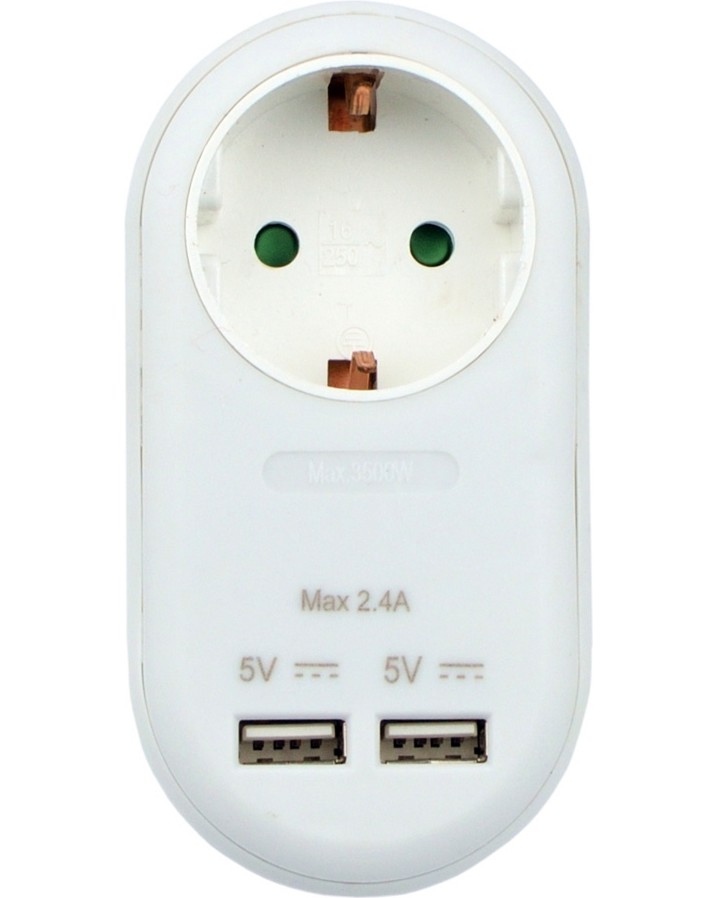 Адаптер Xmart Адаптер Xmart - EU, 2 x USB -