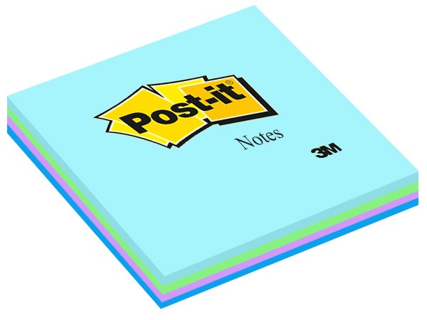 Самозалепващи листчета Post-it - Океан Самозалепващи листчета Post-it - Океан - 100 листчета с размери 7.6 x 7.6 cm -