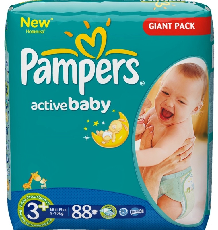 Pampers Active Baby 3 - Midi Plus - ������ �� ���������� �������� �� ������ � ����� �� 5 �� 10 kg - �������