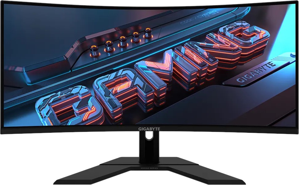 Монитор Gigabyte GS34WQC Монитор Gigabyte GS34WQC - 34", VA, 120 Hz, 21:9, 3440 x 1440, 1 ms, 2 x HDMI, DisplayPort, HDR Ready, AMD FreeSync Premium Pro -