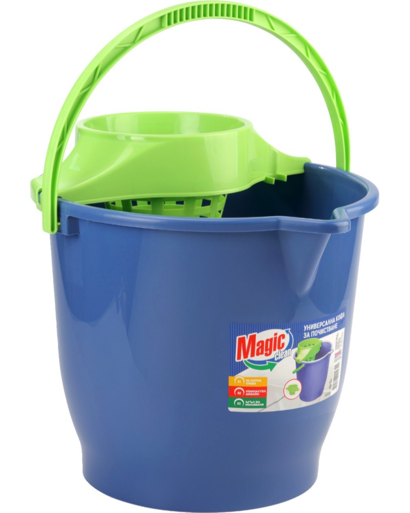 Кофа с изстисквач за парцал Magic Clean Кофа с изстисквач за парцал Magic Clean - 13 l - продукт