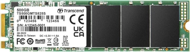 SSD памет Transcend 825S SATA III M.2 SSD памет Transcend 825S SATA III M.2 - 500 GB, четене 530 MB/s, запис 480 MB/s, 3D NAND -