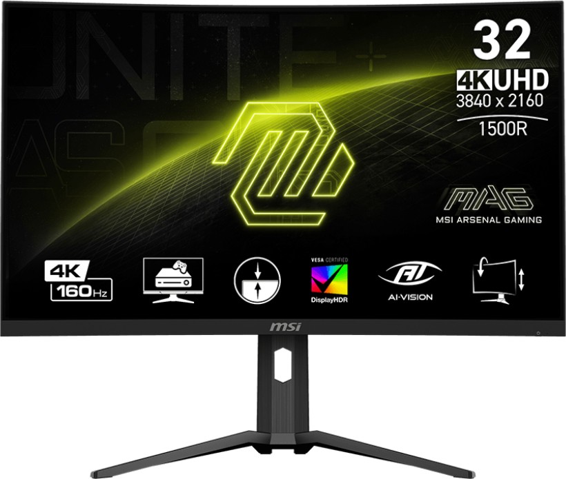 Монитор MSI MAG 321CUP Монитор MSI MAG 321CUP - 31.5", VA, 160 Hz, 16:9, 3840 x 2160, 1 ms, HDMI, DisplayPort, USB-C, DisplayHDR 400, AMD FreeSync Premium -
