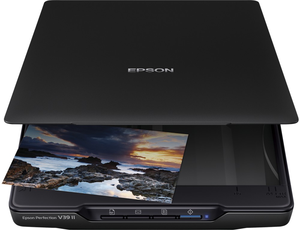 Скенер Epson Perfection V39II Скенер Epson Perfection V39II - 4800 x 4800 dpi, A4, USB 2.0 Micro-AB -