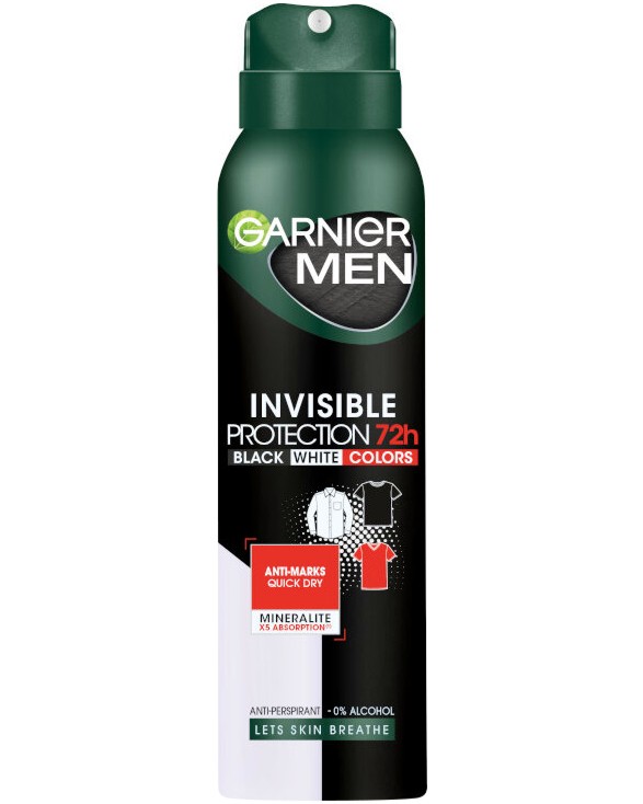 Garnier Men Invisible 72h Anti-Perspirant -      Garnier Deo Mineral - 