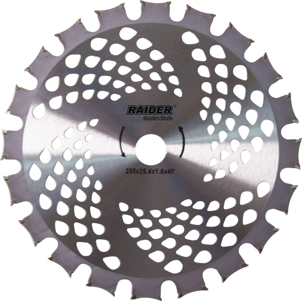 Диск за тример Raider TCT Диск за тример Raider TCT - С диаметър ∅ 255 x 25.4 mm и 40 зъба от серията Garden Tools -