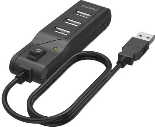 USB-A хъб Hama USB-A хъб Hama - С бутон On/Off, 4 порта -