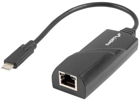  USB-C male  RJ45 female Lanberg -   15 cm - 