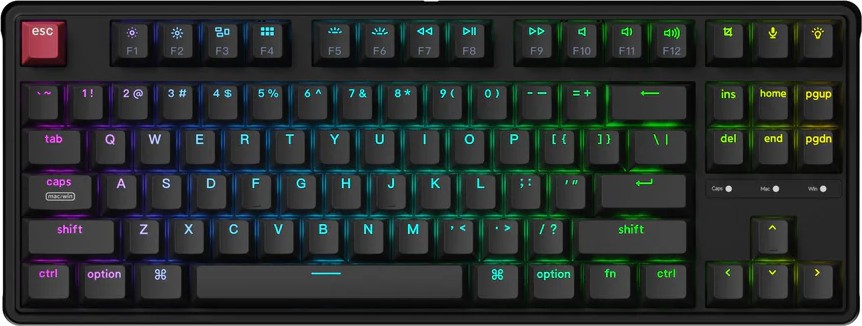 ��������� ������� ���������� Keychron C3 Pro 8K QMK - 80%, USB-C, ANSI Layout, RGB, Keychron Super Red - 