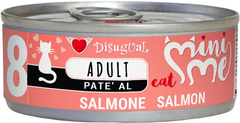 Пастет за котки Disugual Adult Пастет за котки Disugual Adult - 85 и 12 x 85 g, със сьомга, от серията Mini Me, в зряла възраст - храна