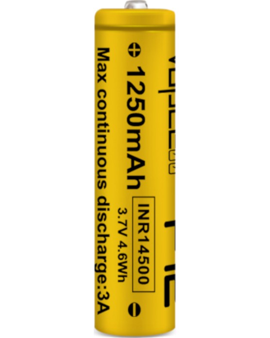  3.7 V 14500 F12 -  Li-Ion (14500) 1250 mAh - 