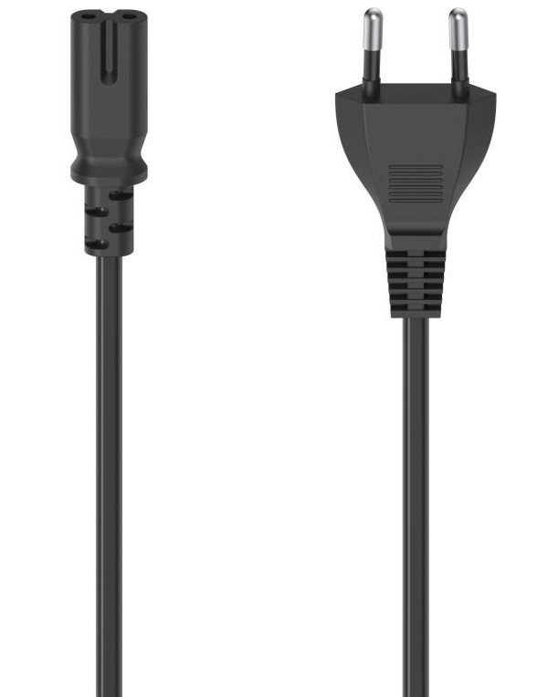 Захранващ кабел с Euro Plug и 2 pin AC конектор C7 Hama Захранващ кабел с Euro Plug и 2 pin AC конектор C7 Hama - 1.5 m -