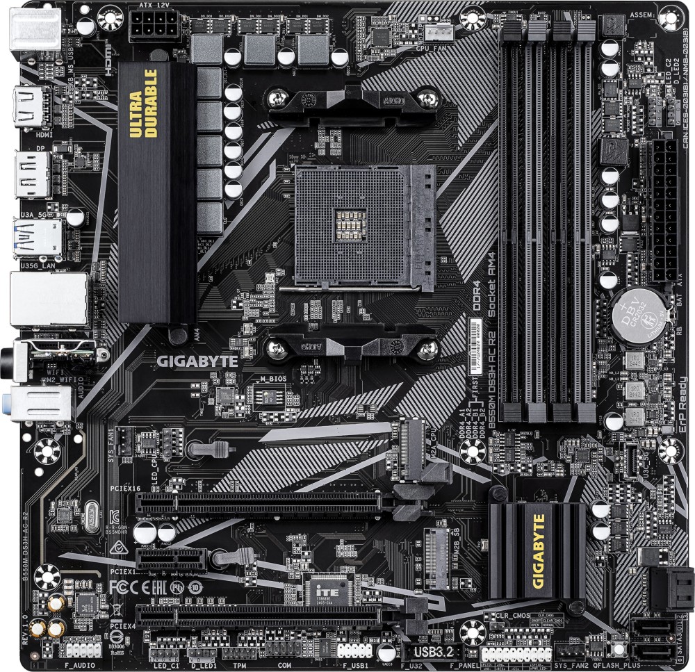 Дънна платка Gigabyte B550M DS3H AC R2 Дънна платка Gigabyte B550M DS3H AC R2 - LGA 1851, Intel B860, DDR5, Micro ATX -