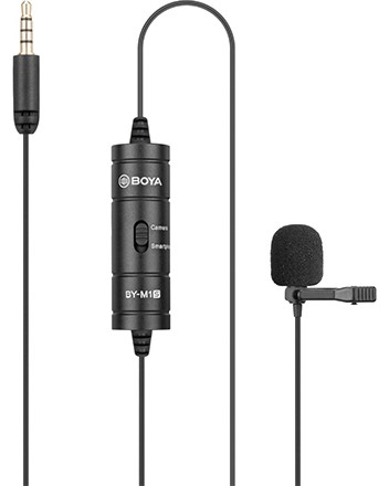 Микрофон брошка BOYA BY-M1S Микрофон брошка BOYA BY-M1S - 6 m кабел с 3.5 mm жак -