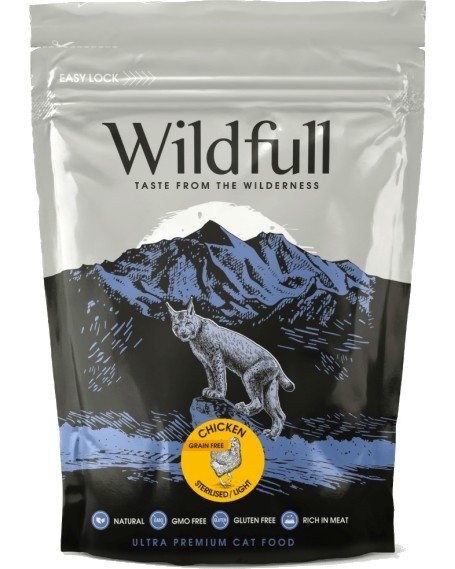 ���� ����� �� ���������� ����� Wildfull Sterilized - 0.4 ÷ 10 kg, � ������� ����, � ����� ������� - �����