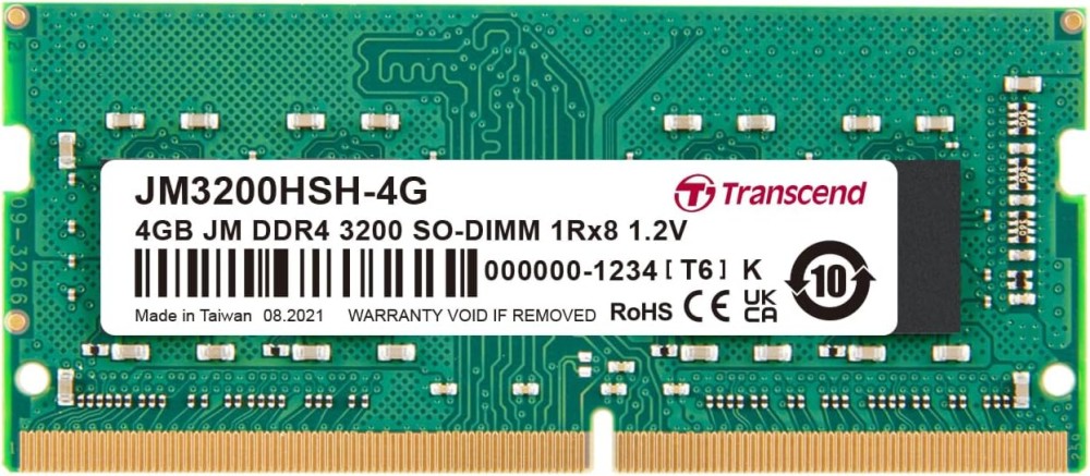 RAM памет Transcend JM3200HSH-4G RAM памет Transcend JM3200HSH-4G - 4 GB, DDR4, 3200 MHz, CL46 -