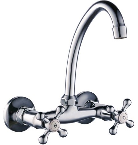 Двуръкохватков смесител за кухня Cascada Retro L Двуръкохватков смесител за кухня Cascada Retro L - За стенен монтаж -