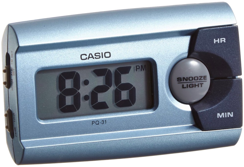 Настолен часовник Casio - PQ-31-2EF - От серията "Wake Up Timer" - 